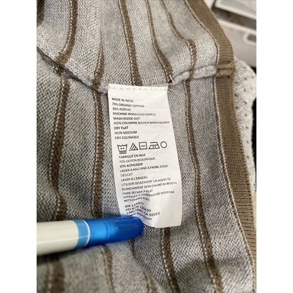 PrAna Mariette Gray Brown Organic Cotton Knit Hooded Sweater Dress Sz S - Picture 9 of 10